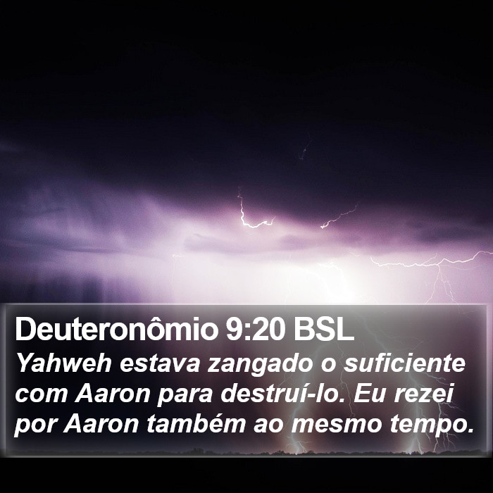 Deuteronômio 9:20 BSL Bible Study