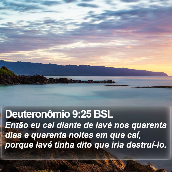 Deuteronômio 9:25 BSL Bible Study