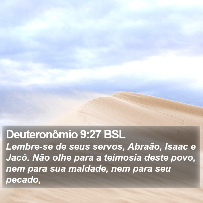 Deuteronômio 9:27 BSL Bible Study
