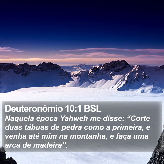 Deuteronômio 10:1 BSL Bible Study