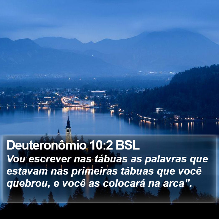 Deuteronômio 10:2 BSL Bible Study