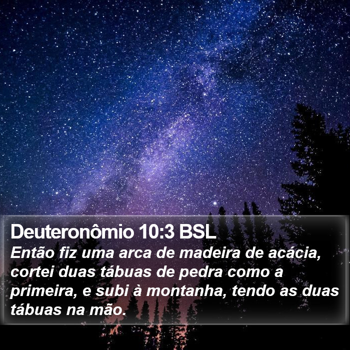 Deuteronômio 10:3 BSL Bible Study