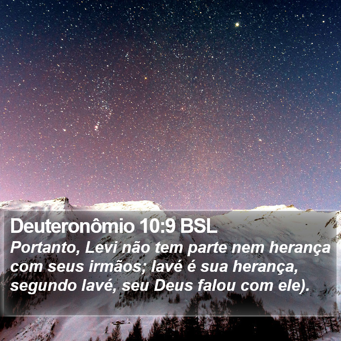 Deuteronômio 10:9 BSL Bible Study