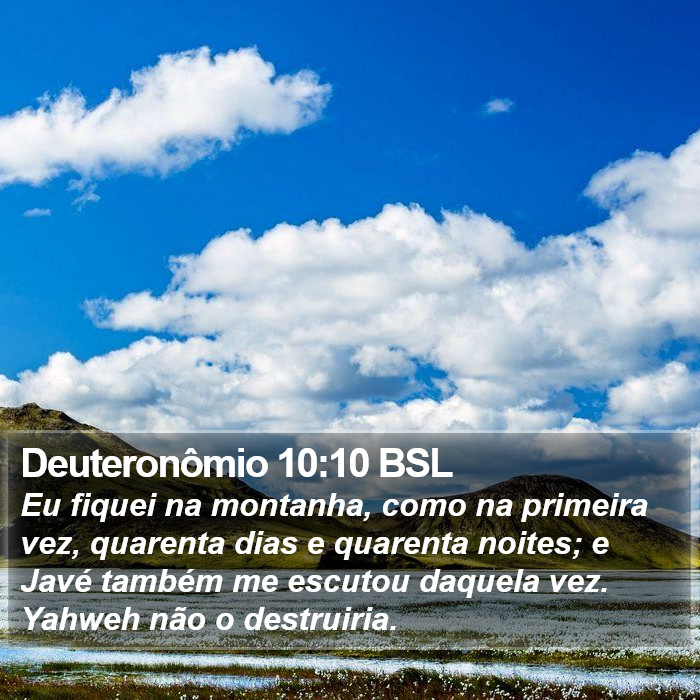 Deuteronômio 10:10 BSL Bible Study