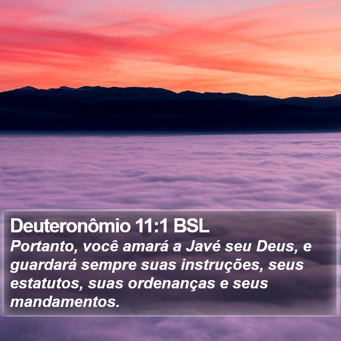 Deuteronômio 11:1 BSL Bible Study