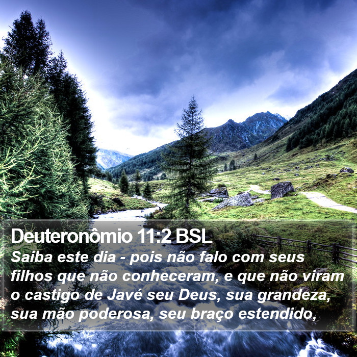 Deuteronômio 11:2 BSL Bible Study