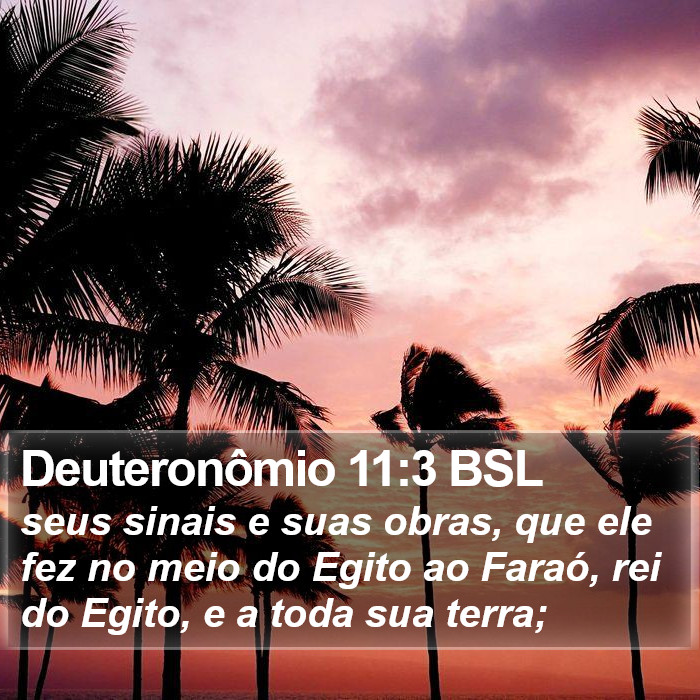 Deuteronômio 11:3 BSL Bible Study