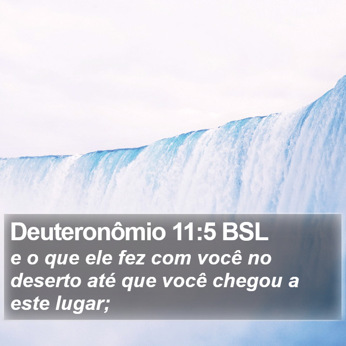 Deuteronômio 11:5 BSL Bible Study