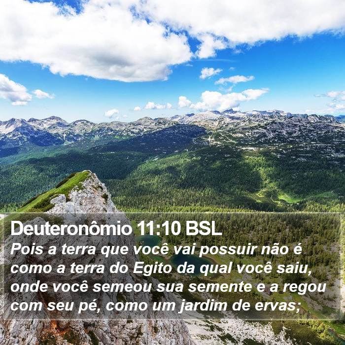 Deuteronômio 11:10 BSL Bible Study