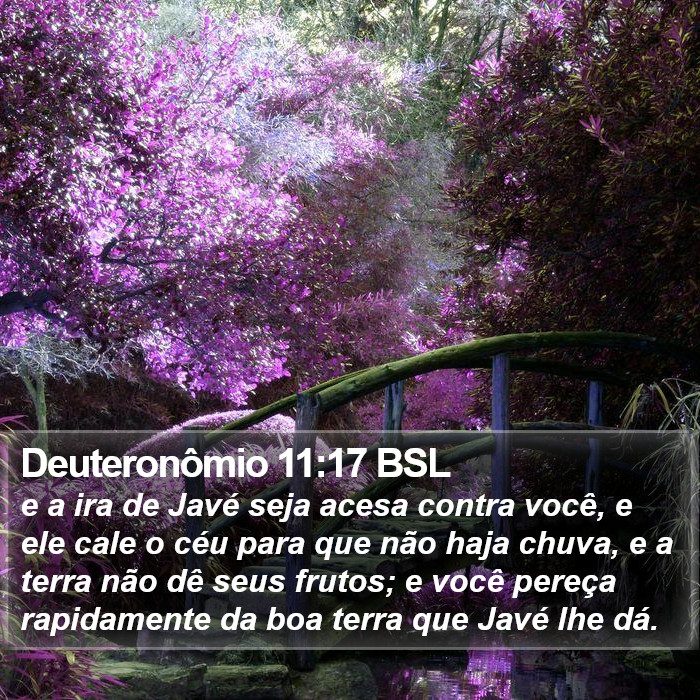 Deuteronômio 11:17 BSL Bible Study