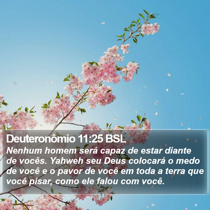 Deuteronômio 11:25 BSL Bible Study