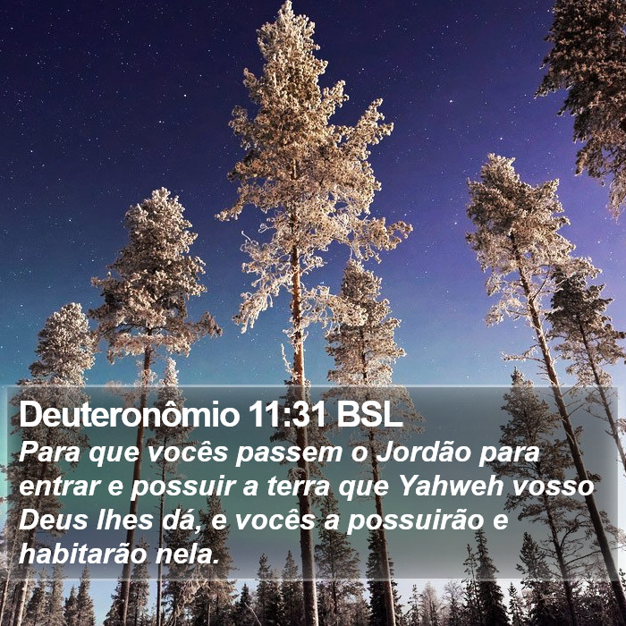 Deuteronômio 11:31 BSL Bible Study