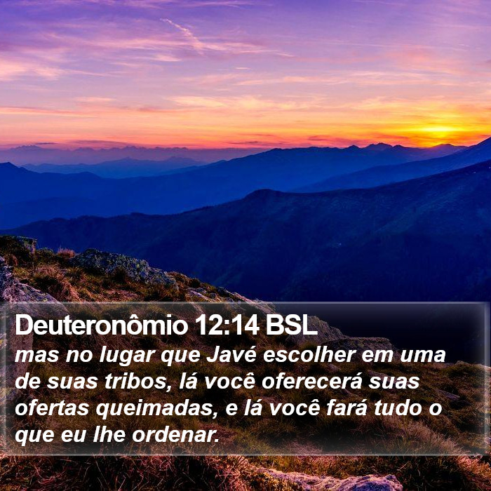 Deuteronômio 12:14 BSL Bible Study