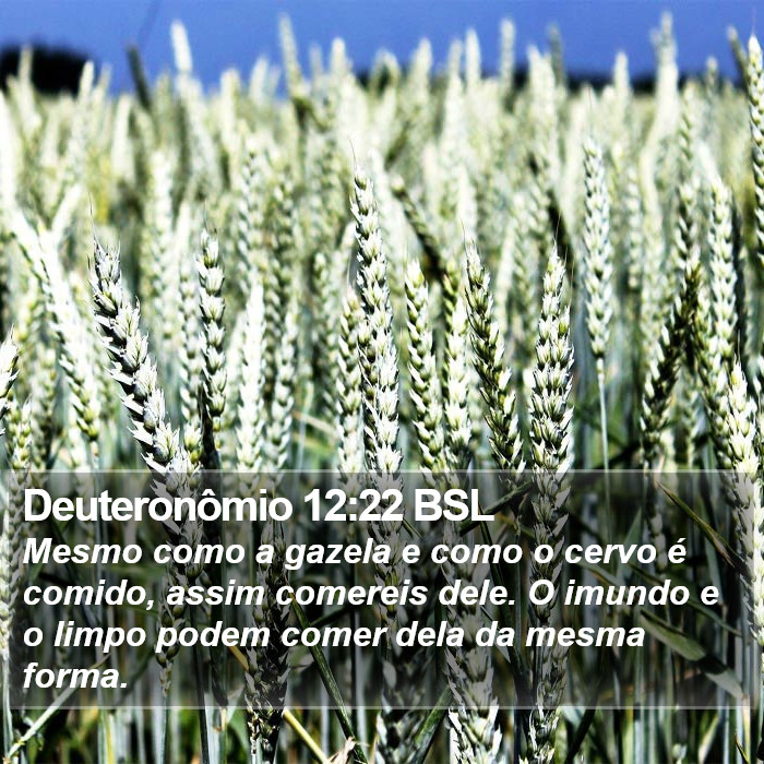 Deuteronômio 12:22 BSL Bible Study