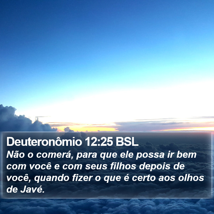 Deuteronômio 12:25 BSL Bible Study