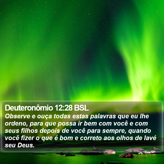 Deuteronômio 12:28 BSL Bible Study