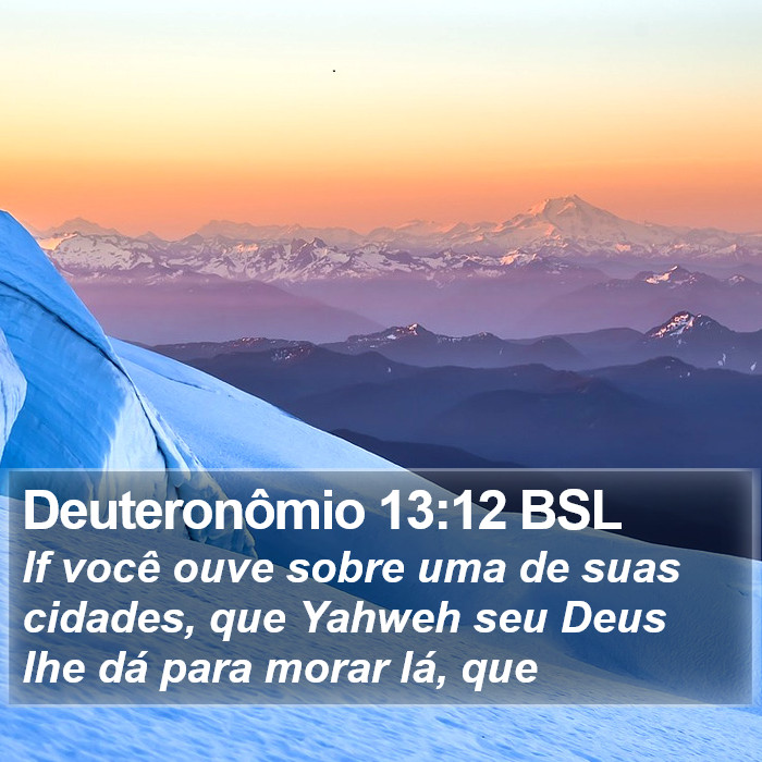 Deuteronômio 13:12 BSL Bible Study