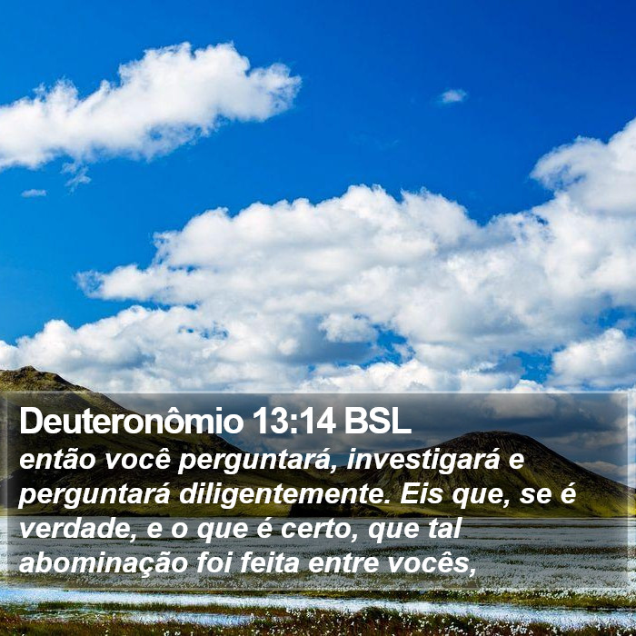 Deuteronômio 13:14 BSL Bible Study