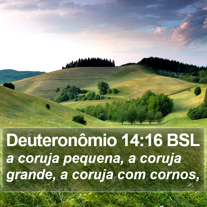 Deuteronômio 14:16 BSL Bible Study