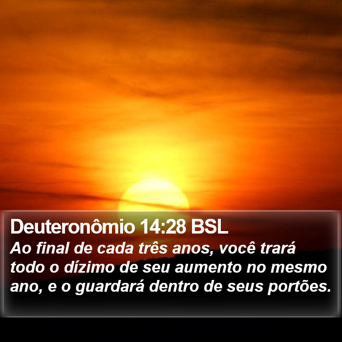 Deuteronômio 14:28 BSL Bible Study