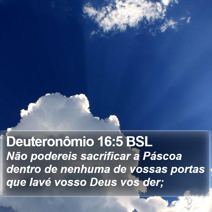 Deuteronômio 16:5 BSL Bible Study