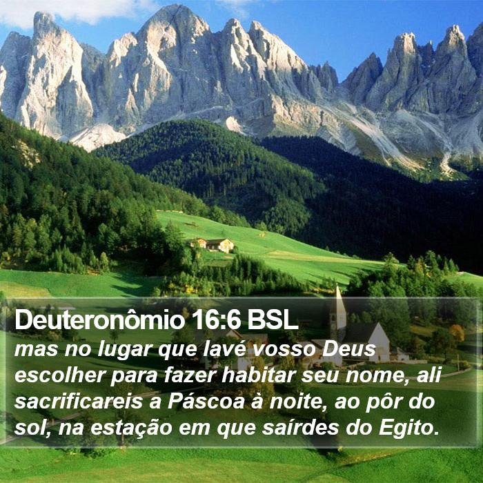 Deuteronômio 16:6 BSL Bible Study