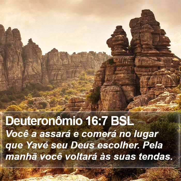 Deuteronômio 16:7 BSL Bible Study