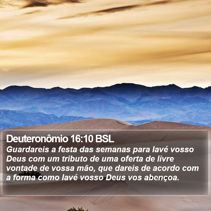 Deuteronômio 16:10 BSL Bible Study