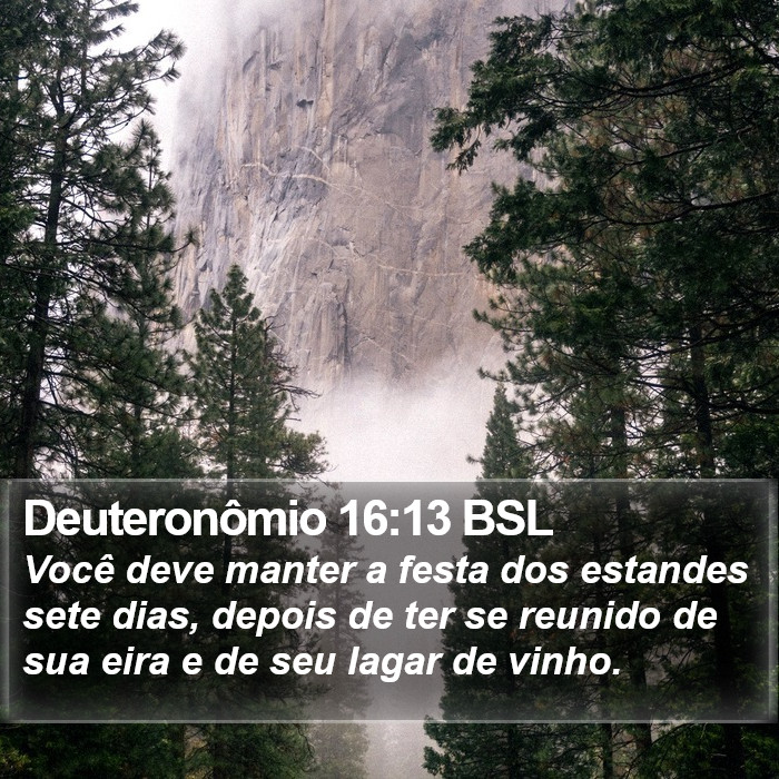 Deuteronômio 16:13 BSL Bible Study