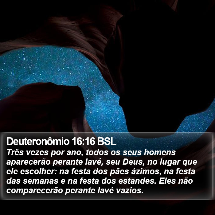 Deuteronômio 16:16 BSL Bible Study