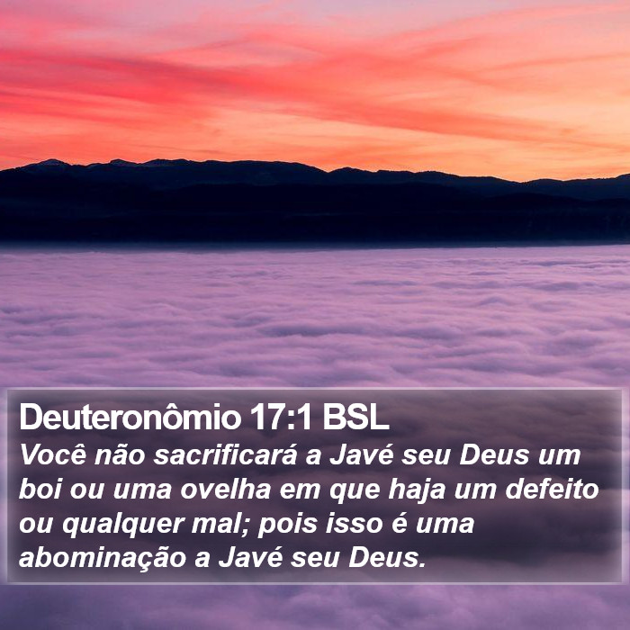 Deuteronômio 17:1 BSL Bible Study