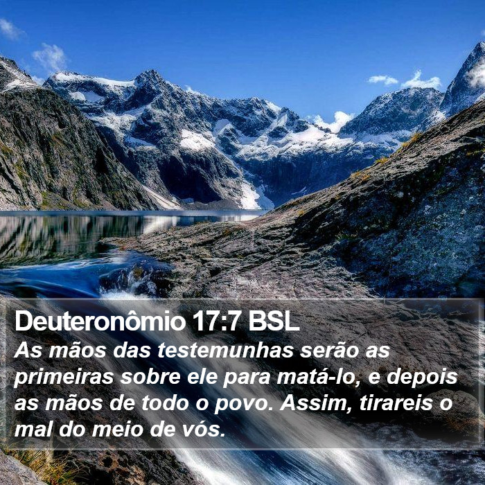 Deuteronômio 17:7 BSL Bible Study