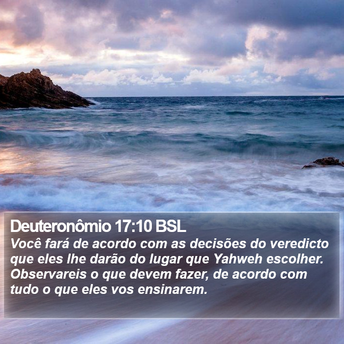 Deuteronômio 17:10 BSL Bible Study