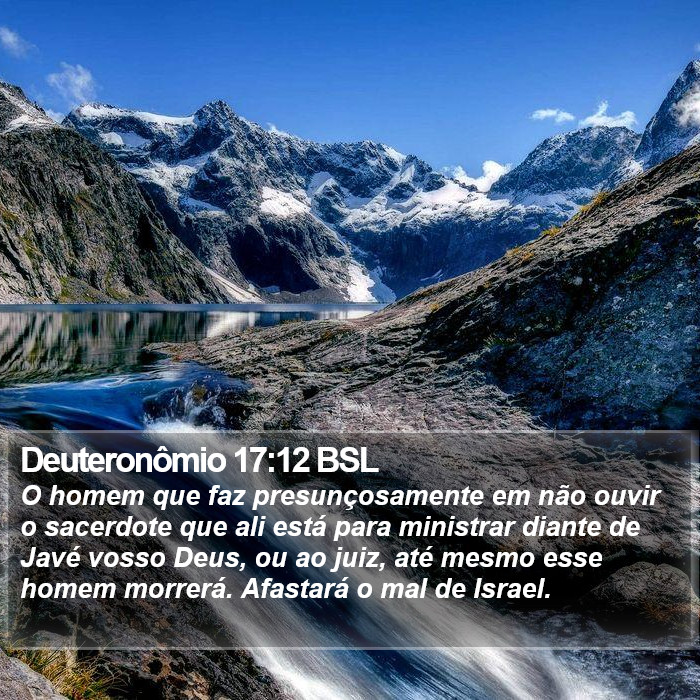 Deuteronômio 17:12 BSL Bible Study