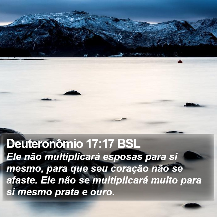 Deuteronômio 17:17 BSL Bible Study