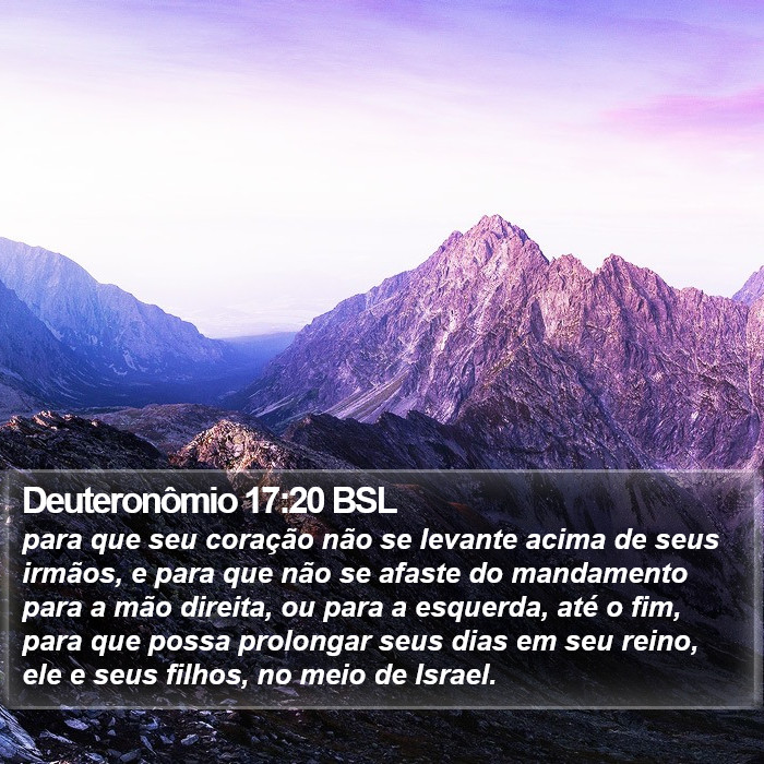 Deuteronômio 17:20 BSL Bible Study
