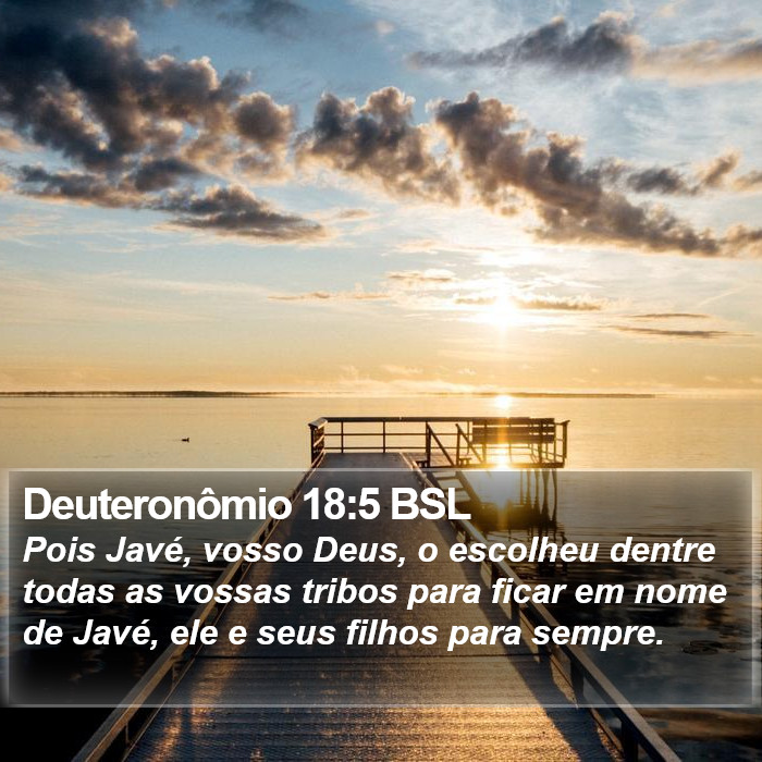 Deuteronômio 18:5 BSL Bible Study