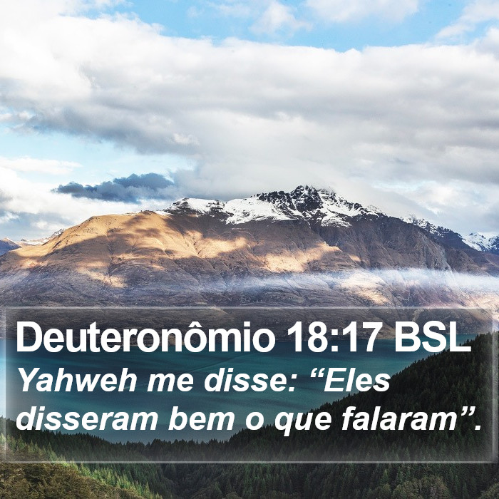 Deuteronômio 18:17 BSL Bible Study