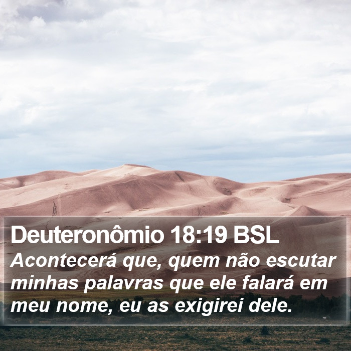 Deuteronômio 18:19 BSL Bible Study