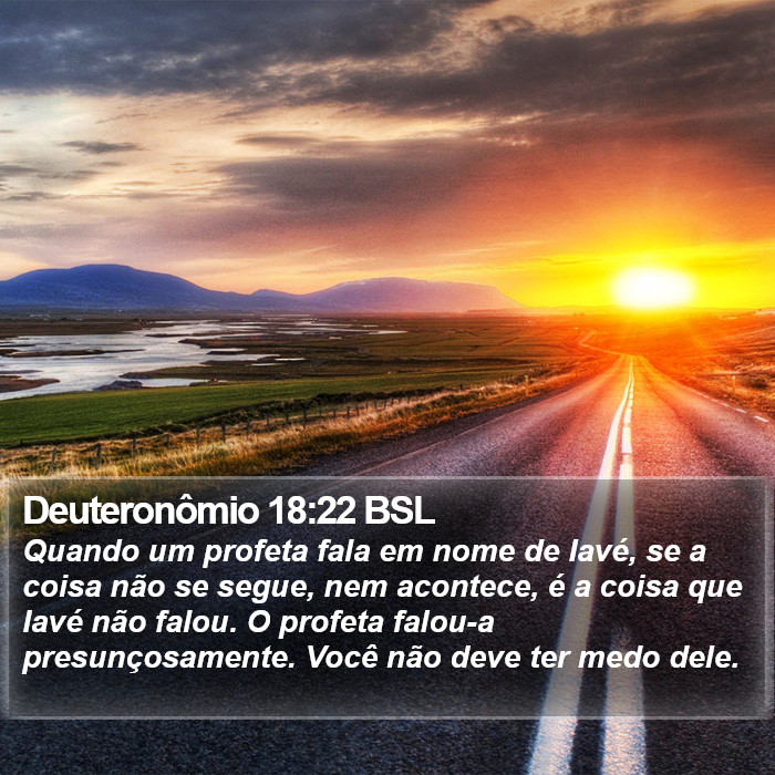 Deuteronômio 18:22 BSL Bible Study