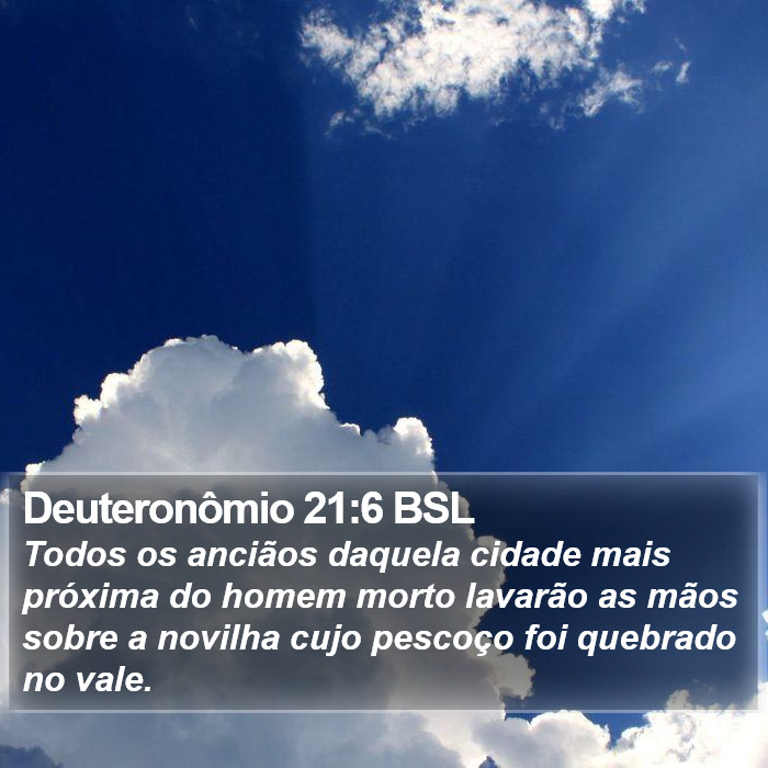 Deuteronômio 21:6 BSL Bible Study