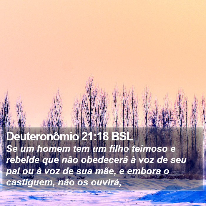 Deuteronômio 21:18 BSL Bible Study