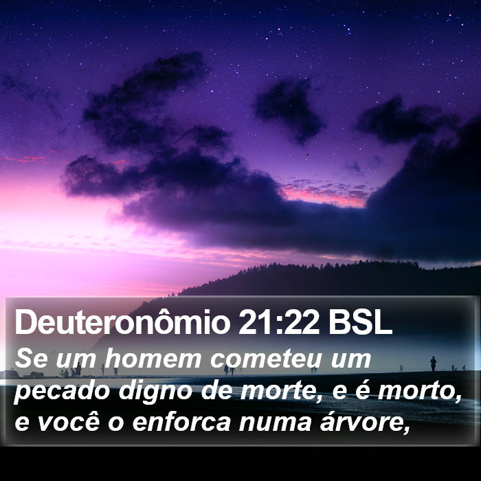 Deuteronômio 21:22 BSL Bible Study