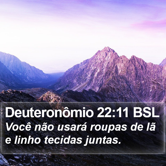 Deuteronômio 22:11 BSL Bible Study