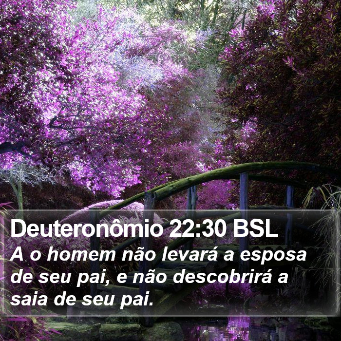 Deuteronômio 22:30 BSL Bible Study