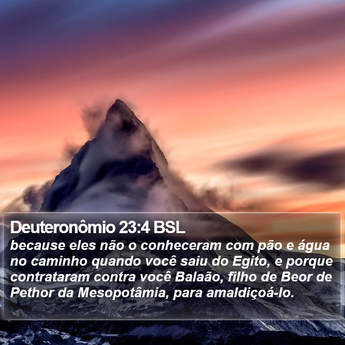 Deuteronômio 23:4 BSL Bible Study