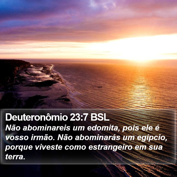 Deuteronômio 23:7 BSL Bible Study