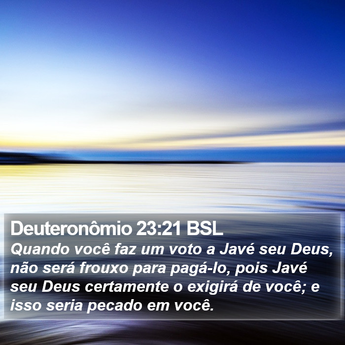 Deuteronômio 23:21 BSL Bible Study