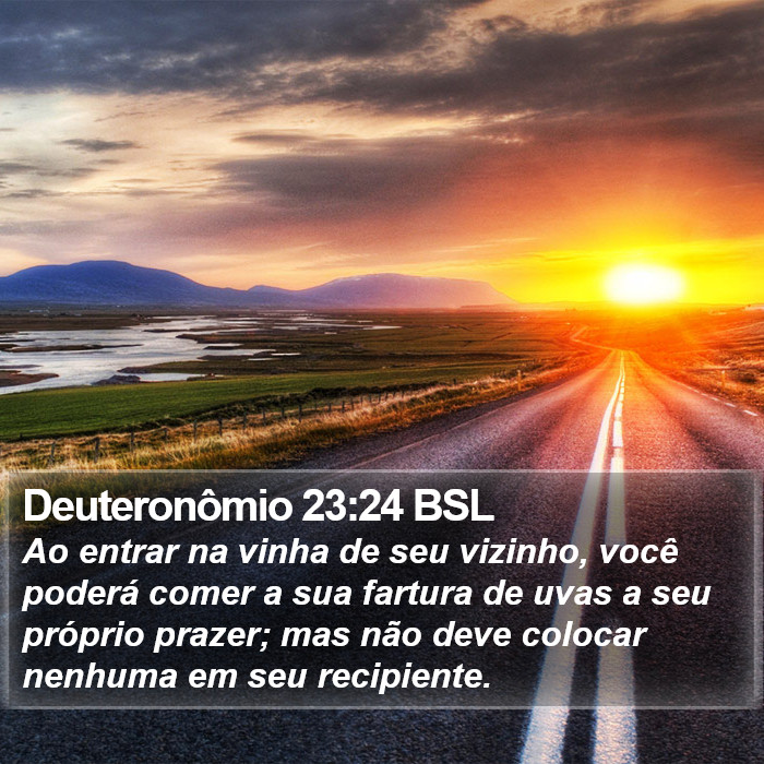 Deuteronômio 23:24 BSL Bible Study