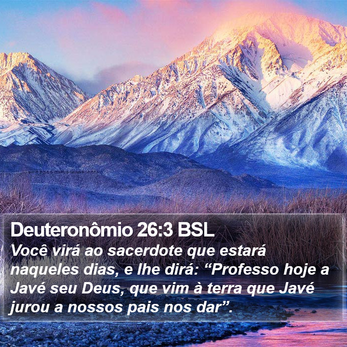 Deuteronômio 26:3 BSL Bible Study